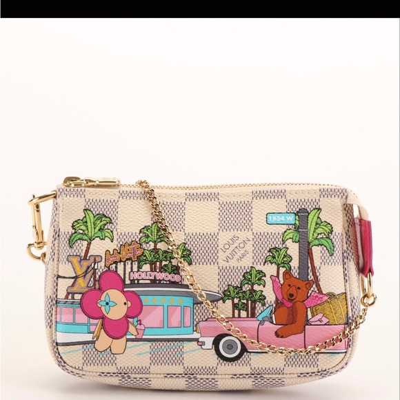 Louis Vuitton Vivienne Christmas Damier Azur Canvas Mini Pochette Accessoires - Picture 2 of 8